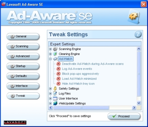 adaware popups